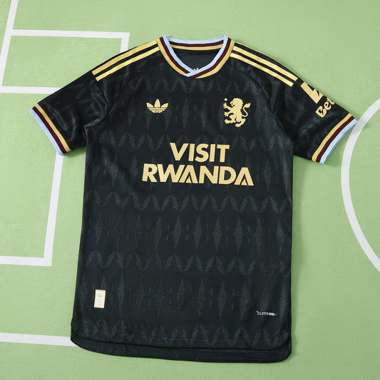 Camiseta de fútbol negra de visitante del Aston Villa F.C. para la temporada 2026-2027