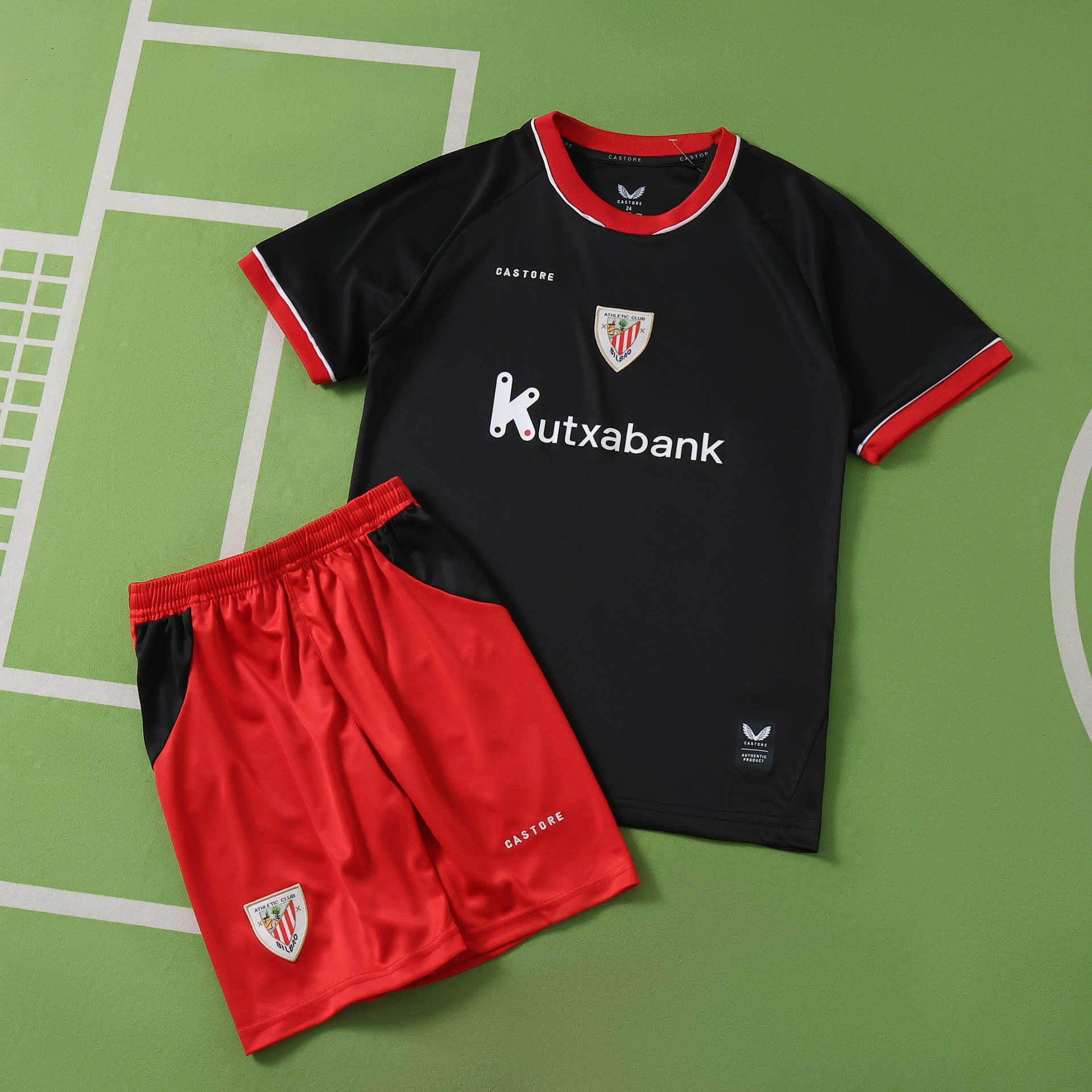 Athletic Bilbao 2026-2027 Season Away Black Kids Football Jersey Trikot Maillot