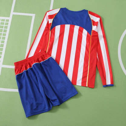 Atlético Madrid 2004-2005 Season Retro Home Kids Long Sleeve Football Jersey Trikot Maillot