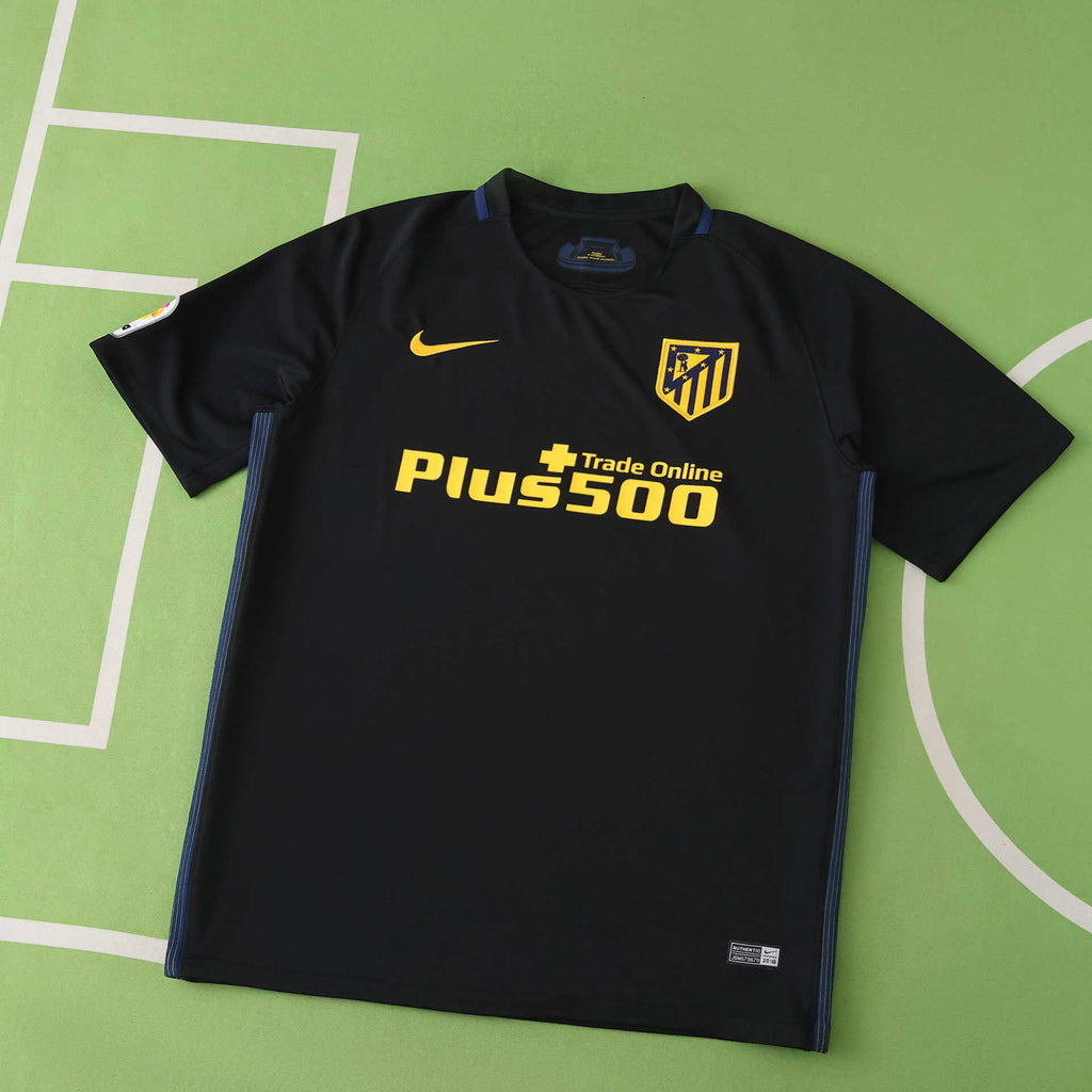 Atlético de Madrid 2016-2017 Season Away Retro Black Football Jersey Trikot Maillot