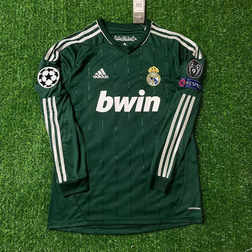 Xabi Alonso 14- Real Madrid 2012-2013 Champions League Green Long Sleeve Jersey Soccer Shirt