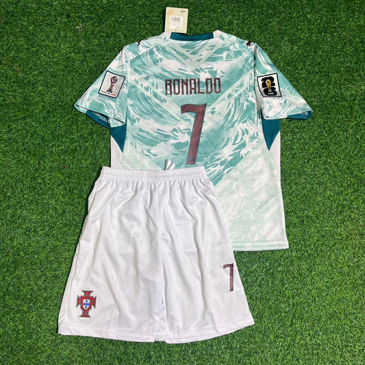 Cristiano Ronaldo Portugal 2026 World Cup Kids White Away Football Jersey
