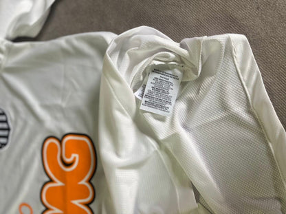 Neymar Jr Santos FC Retro Langarm-Fußballtrikot Weiß