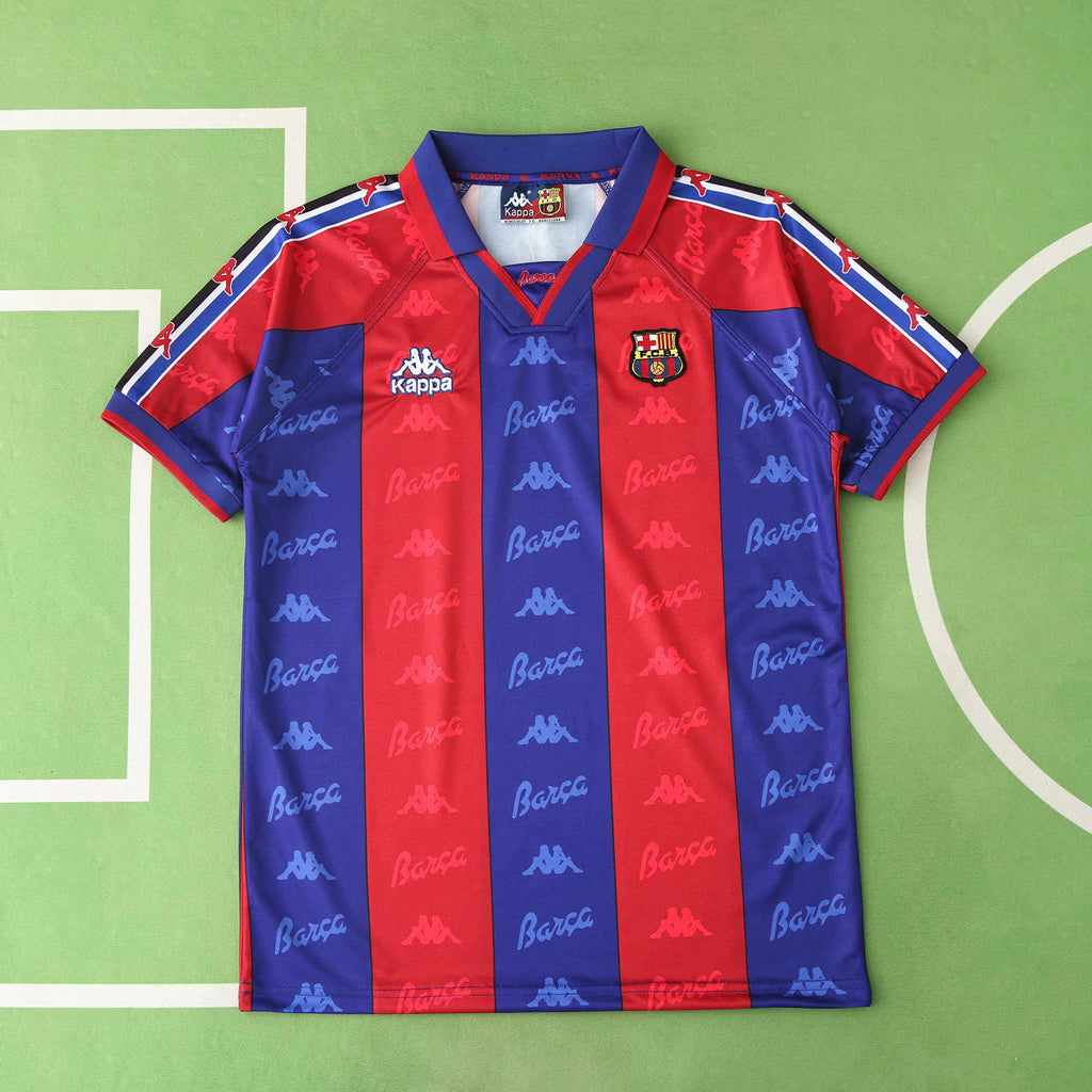FC Barcelona 1996-1997 Season Home Retro Football Jersey Trikot Maillot