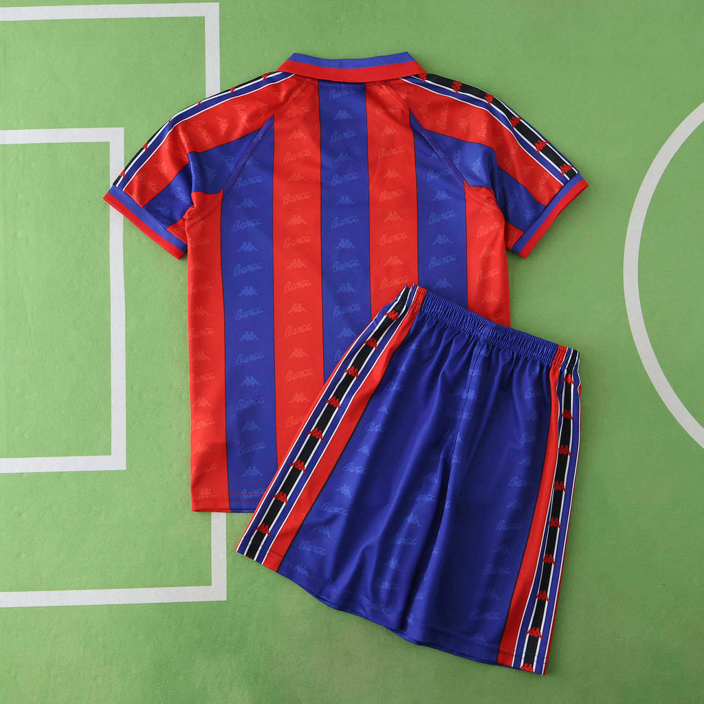 FC Barcelona 1996-1997 Season Home Kids Retro Football Jersey Trikot Maillot