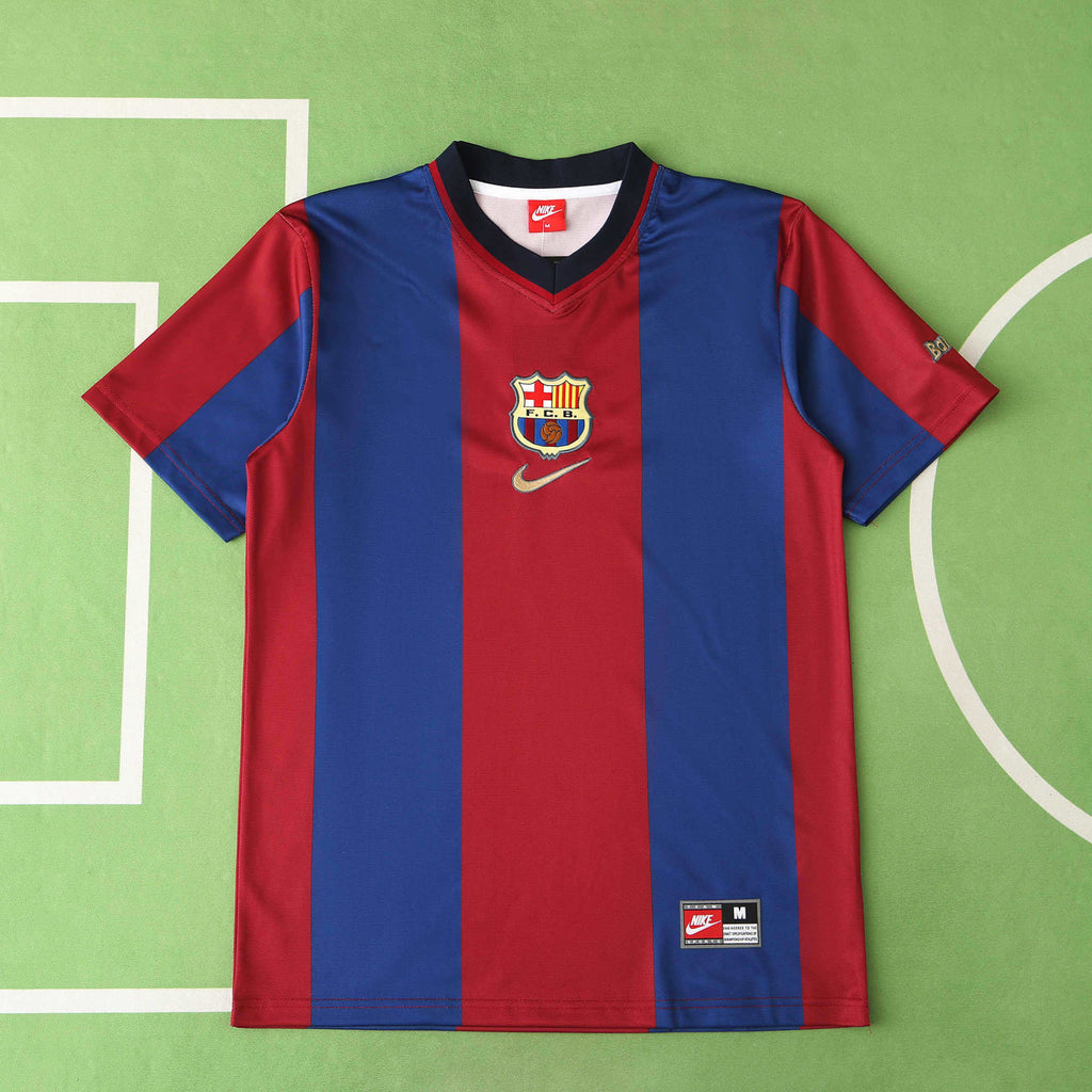 FC Barcelona 1998-1999 Season Home Retro Football Jersey Trikot Maillot