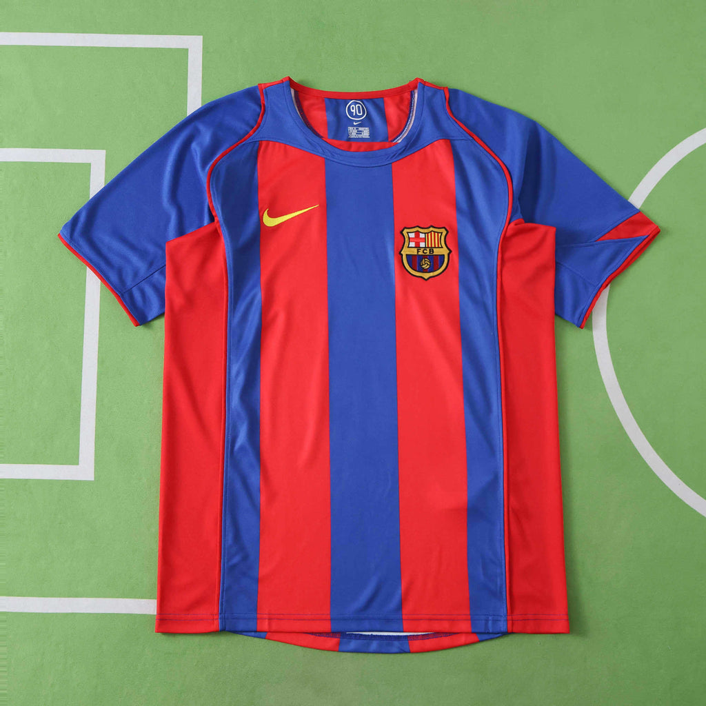 FC Barcelona 2004-2005 Season Home Retro Football Jersey Trikot Maillot