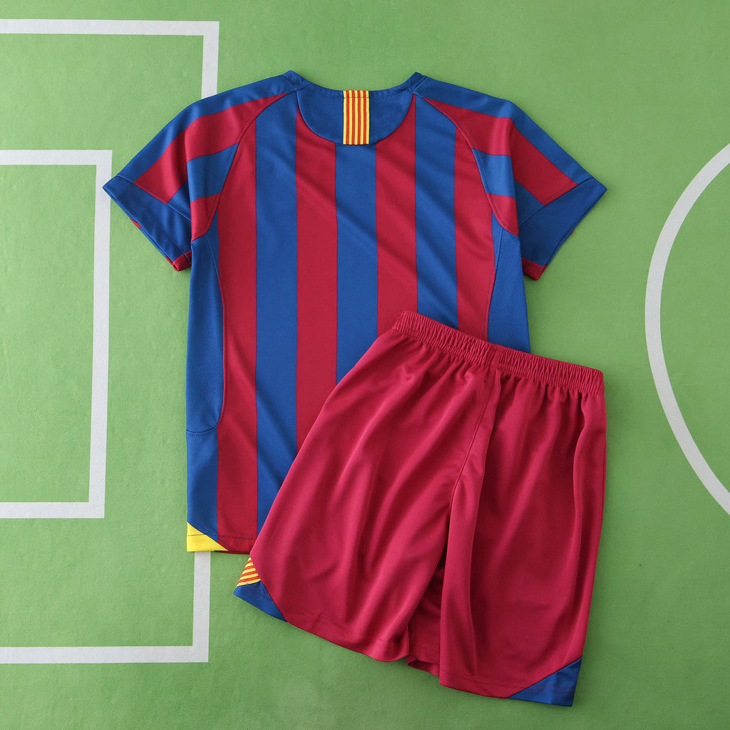 FC Barcelona 2005-2006 Season Home Retro Kids Football Jersey Trikot Maillot