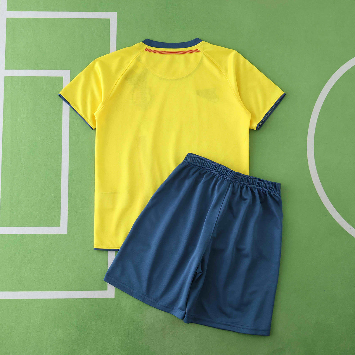 FC Barcelona 2008-2009 Season Away Kids Yellow Retro Football Jersey Trikot Maillot