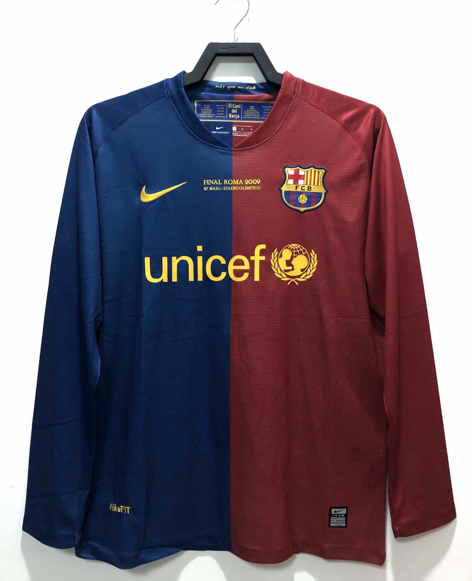 FC Barcelona 2008-2009 Season Home Champions League Final Retro Football Jersey Trikot Maillot (Copy)