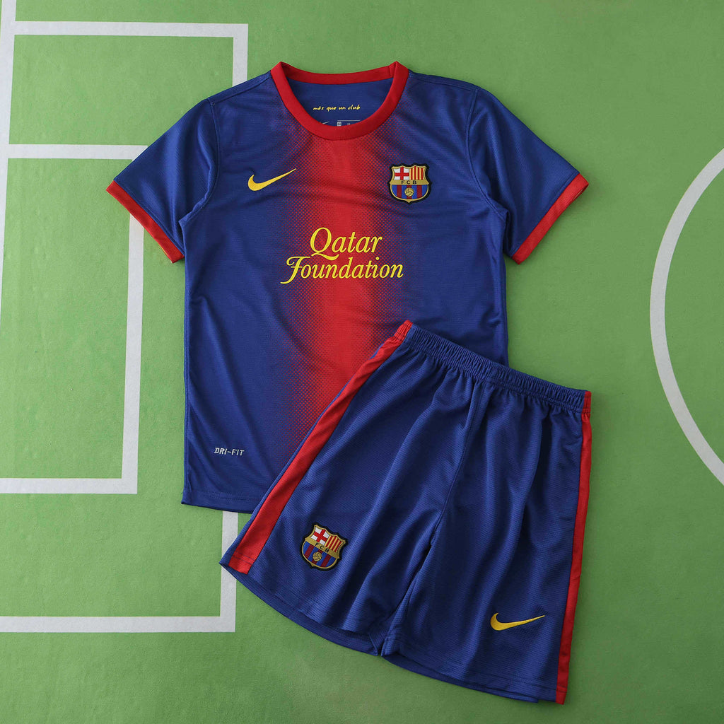 Barcelona 2012-2013 Season Kids Home Retro Football Jersey Trikot Maillot