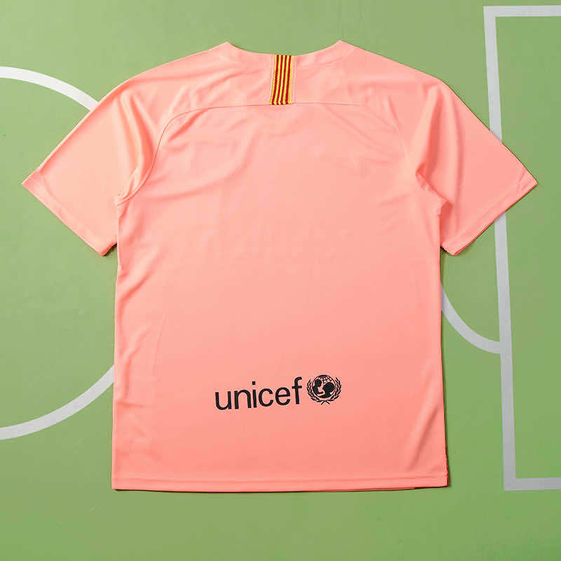 FC Barcelona 2018-2019 Season Third Pink Retro Football Jersey Trikot Maillot