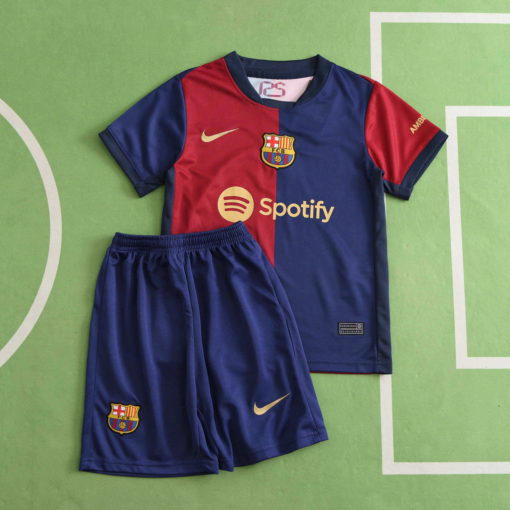 FC Barcelona 2024-2025 Season Home Kids Football Jersey Trikot Maillot