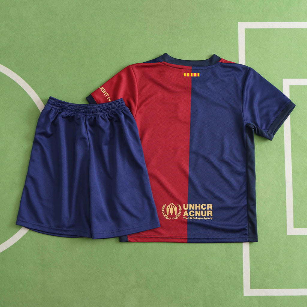 FC Barcelona 2024-2025 Season Home Kids Football Jersey Trikot Maillot