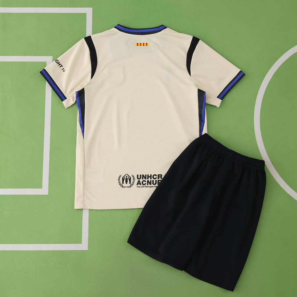 FC Barcelona 2025-2026 Season Away Kids Football Jersey Trikot Maillot