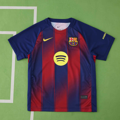 FC Barcelona 2025-2026 Season Home Kids Football Jersey Trikot Maillot