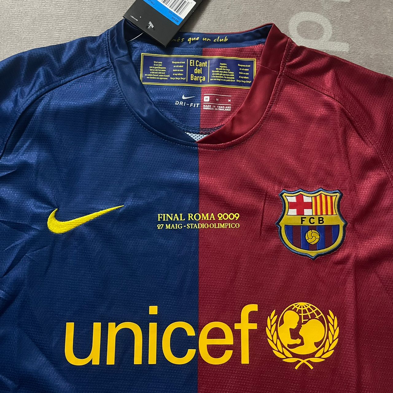 Lionel Messi Barcelona 2009 Roma Final Retro Jersey Trikot Maillot
