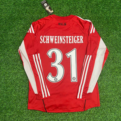 Bastian Schweinsteiger FC Bayern Munich 2010/11 Red Retro Trikot Jersey Trikot