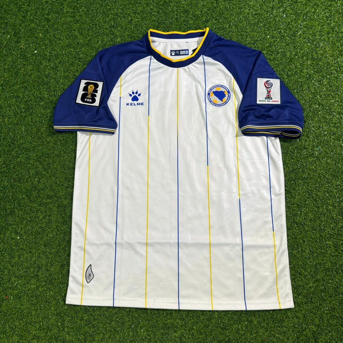 Ermin Mahmic Bosnia and Herzegovina 2026 World Cup White Football Jersey