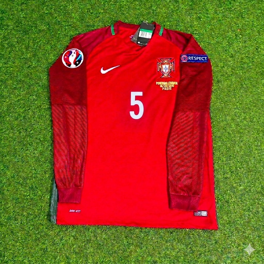 Raphaël Guerreiro 5 – Portugal EURO 2016 Finale Retro-Fußballtrikot mit langen Ärmeln
