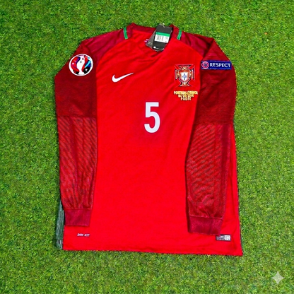 Raphaël Guerreiro 5 – Portugal EURO 2016 Finale Retro-Fußballtrikot mit langen Ärmeln