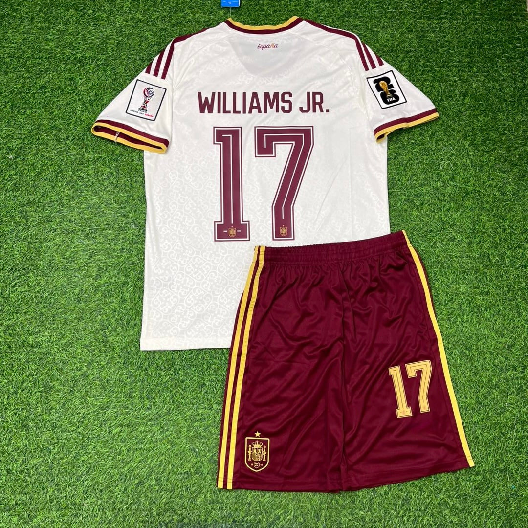 Nico Williams Spain 2026 World Cup Kids Away Football Jersey