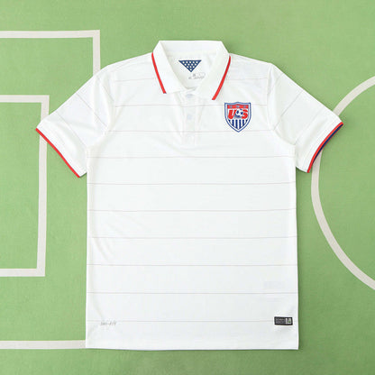 USA 2014 World Cup Retro White Jersey Trikot Soccer Shirt