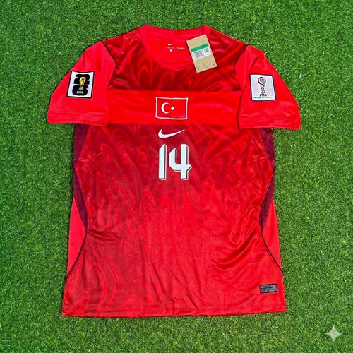 Abdülkerim Bardakçı #14 Turkey Türkiye- World Cup 2026 - Home Red - Jersey Trikot - Maillot Maglia