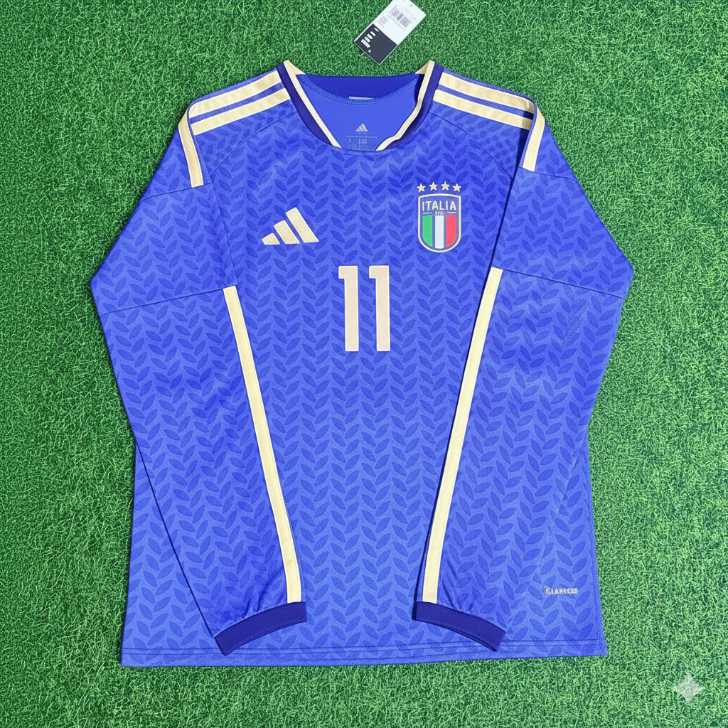 Gianluca Scamacca 11 – Italien WM 2026 Langarm-Fußballtrikot
