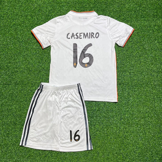 Casemiro #16 Real Madrid 2014 Champions League Final Kids Retro Kit