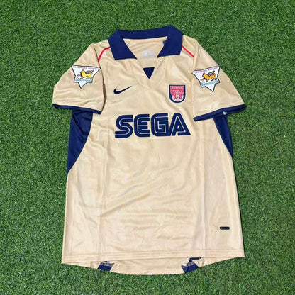 Martin Keown #5 Camiseta retro dorada de visitante del Arsenal 2001-2002