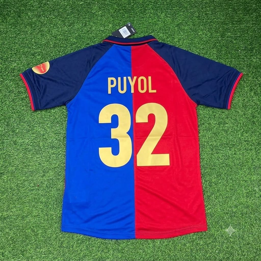 Carles Puyol – Barcelona 1998/1999 Retro Trikot – | Trikot | Maillot Fußballtrikot