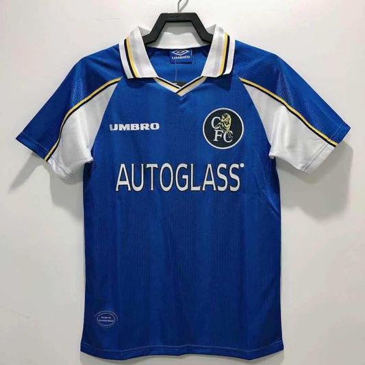 Chelsea 1997-1999 Season Home Blue Retro  Football Jersey Trikot Maillot