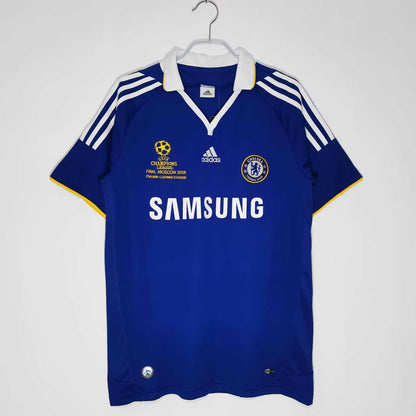 Chelsea 2008-2009 Season Home Blue Retro  Football Jersey Trikot Maillot