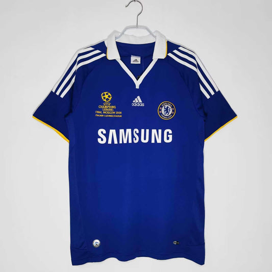 Chelsea 2008-2009 Season Home Blue Retro  Football Jersey Trikot Maillot