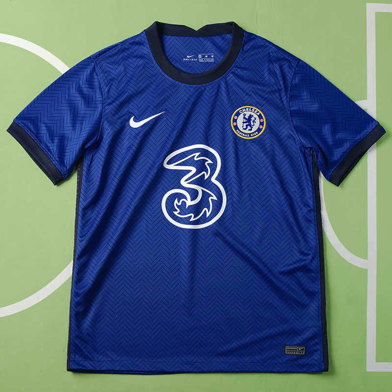 Chelsea 2020-2021 Season Home Blue Retro  Football Jersey Trikot Maillot