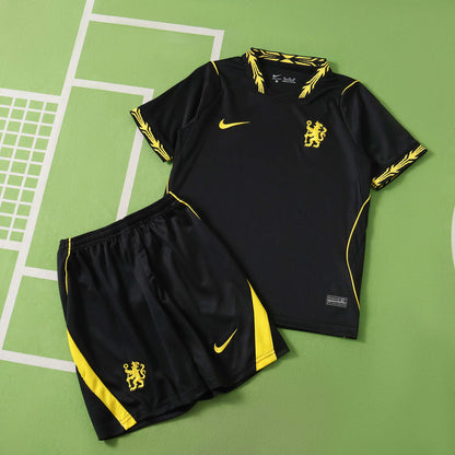 Chelsea 2026-2027 Season Third Black Kids Football Jersey Trikot Maillot