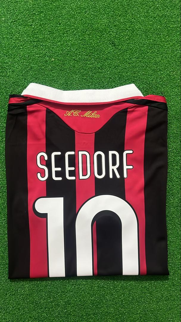 Clarence Seedorf #10 - AC Mailand 2009 2010 Rot Schwarz Trikot Jersey Trikot Maillot Fußballhemd