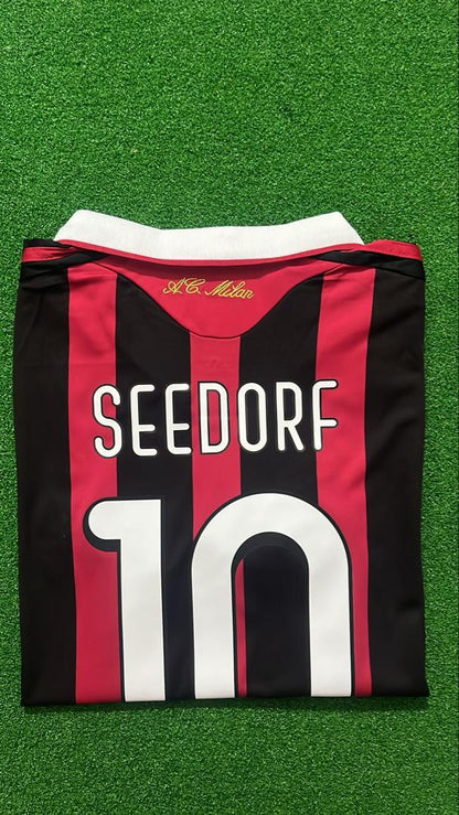 Clarence Seedorf #10 - AC Milan 2009 2010 Red Black Kit Jersey Trikot Maillot Soccer Shirt
