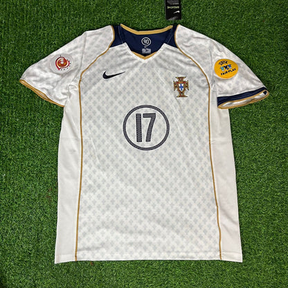 Cristiano Ronaldo 17 Portugal EURO 2004 Retro Auswärtstrikot Fußballtrikot