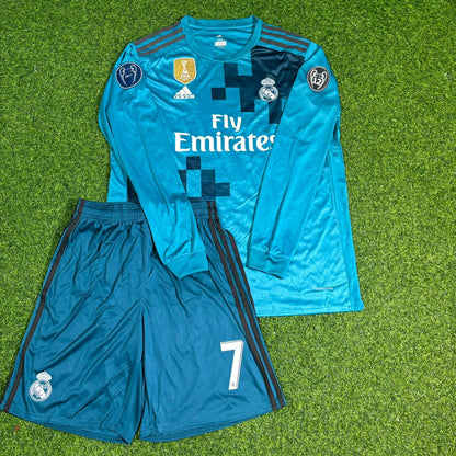 Cristiano Ronaldo Real 2018 CL Kids Kit Jersey Soccer Shirt KinderTrikot