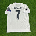 Cristiano Ronaldo 7 Real Madrid 2016 Champions League Final Football Jersey Kit