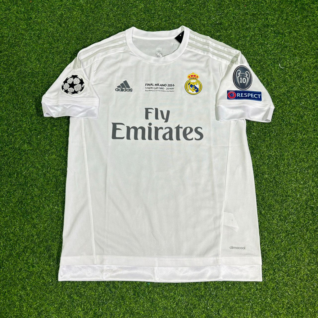 Cristiano Ronaldo 7 Real Madrid 2016 Champions League Final Football Jersey Kit