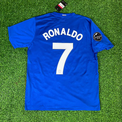 Cristiano Ronaldo Manchester United 2008 Champions League Patch Retro Short Jersey Trikot