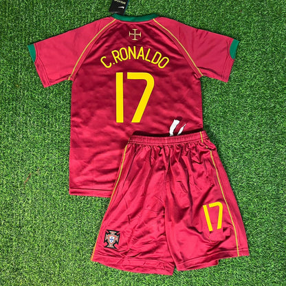 Cristiano Ronaldo Portugal 2006 Kids Kit Kinder Trikot Soccer Shirt