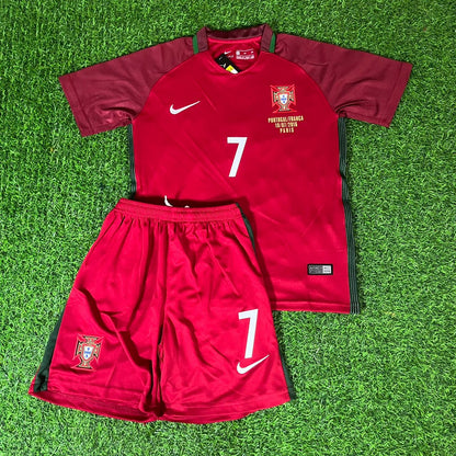 Cristiano Ronaldo Portugal 2016 Home Ronaldo Kids Kit – Kit Jersey for Children – | KinderTrikot | Maillot Enfant Soccer Shirt
