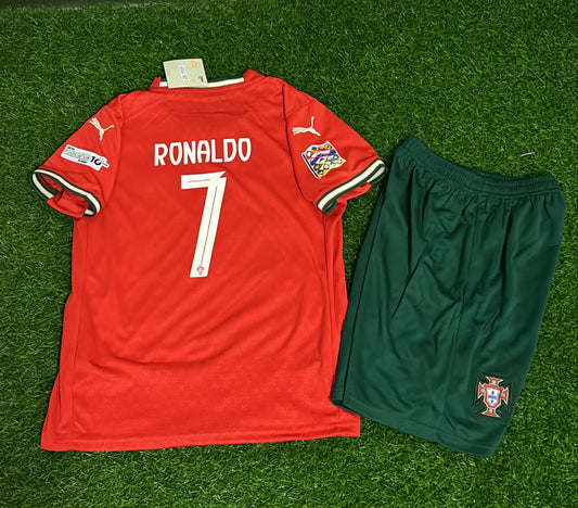 Cristiano Ronaldo Portugal Vainqueur de la Ligue des Nations de l'UEFA Tenue Enfant Maillot Maillot Maillot