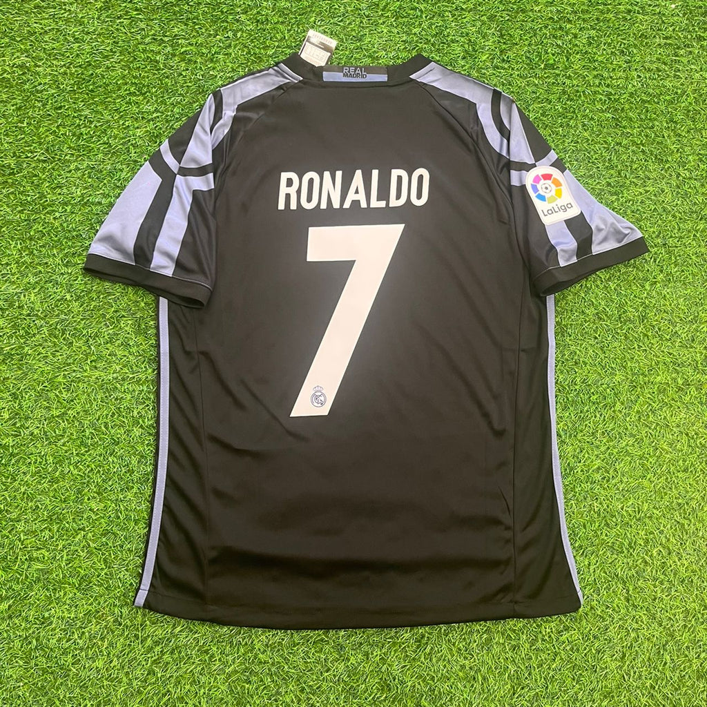 Cristiano Ronaldo Real Madrid 2016 Black Retro Football Jersey