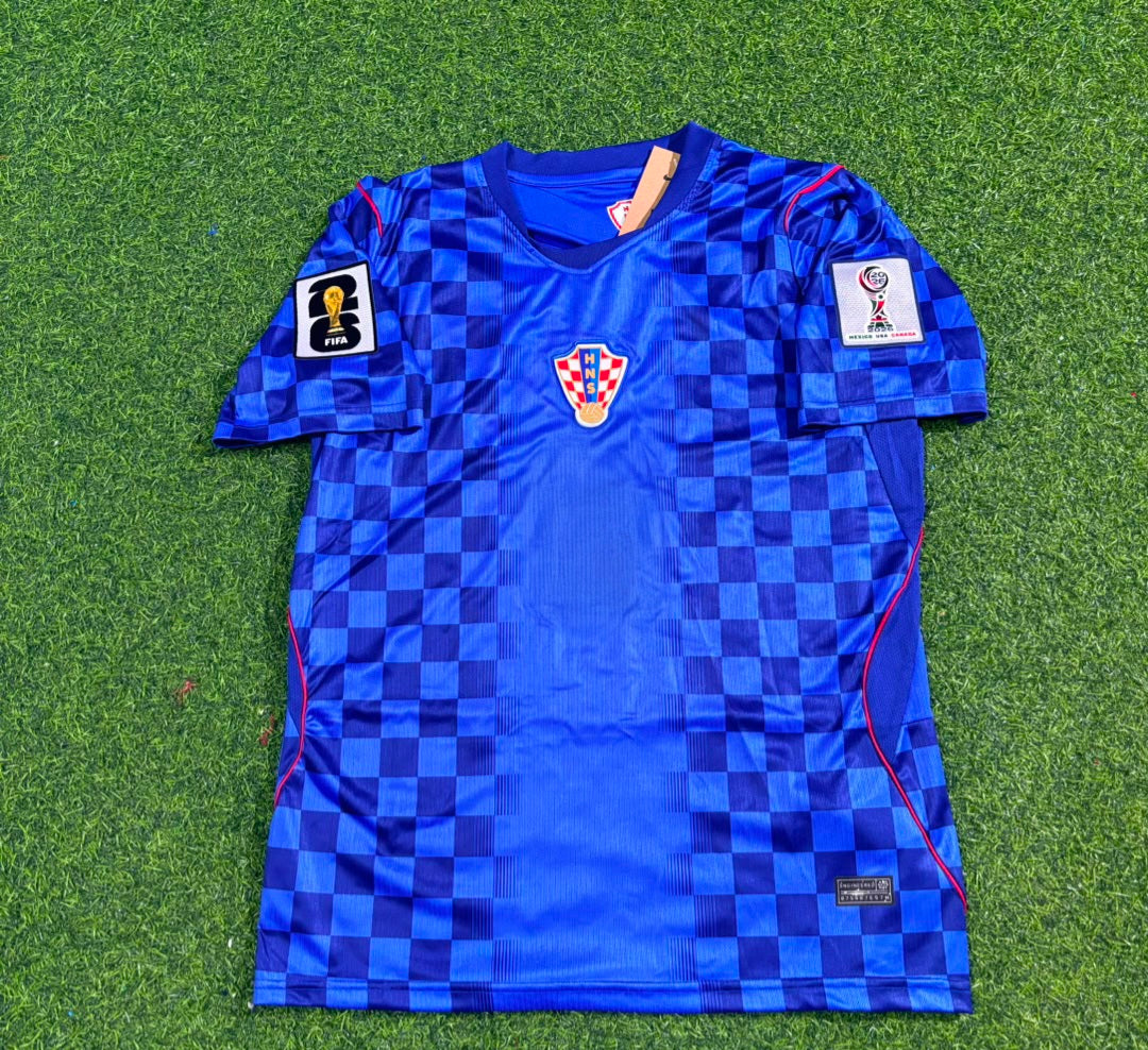 Kroatien WM 2026 Auswärts Blaues Fußballtrikot