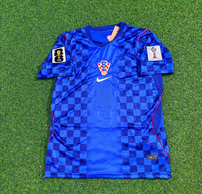 Luka Vuskovic Croatia 2026 World Cup Away Blue Football Jersey